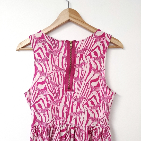 H&M sleeveless pink & white zebra print dress, medium - Picture 6 of 10
